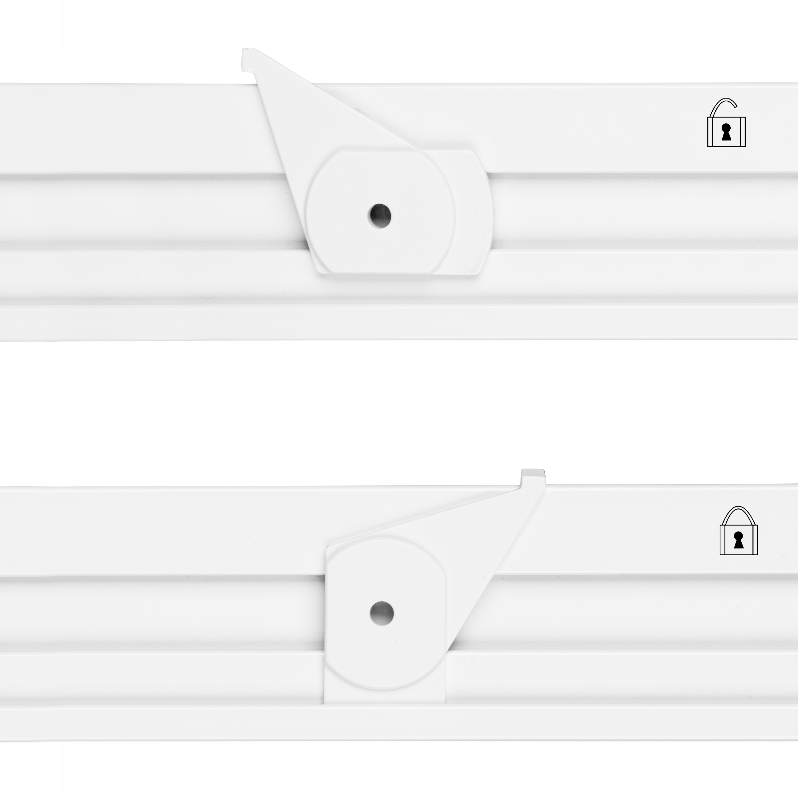 SZYNA PODWÓJNA SUFITOWA Z ŻABKAMI 490 CM BIAŁA Materiał wykonania aluminium