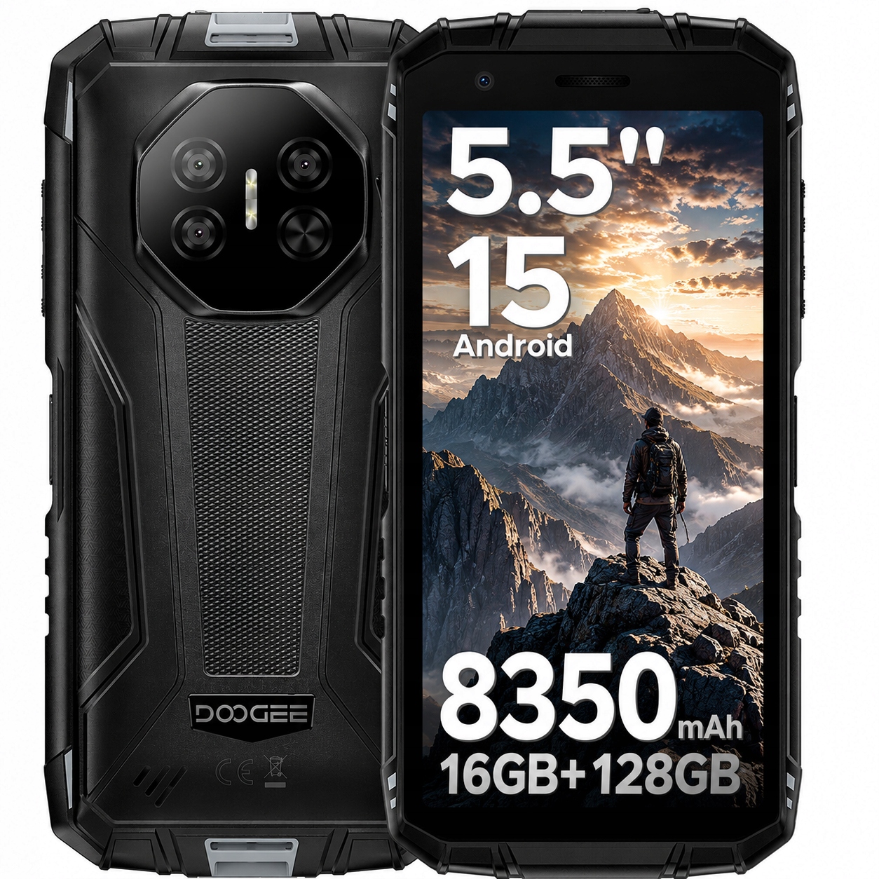 Odolný smartfón vojenský Doogee FIRE3PRO 16GB+128GB NFC/IP69K/Android