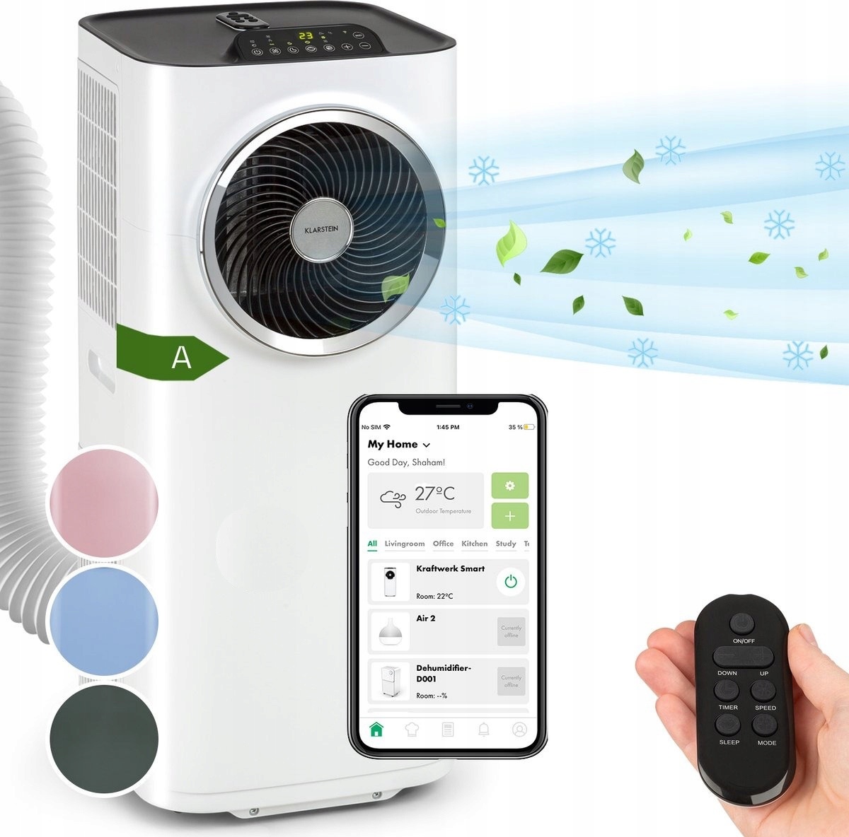 KLIMATYZATOR PRZENOŚNY KLIMATYZACJA 2,9kW WiFi APP