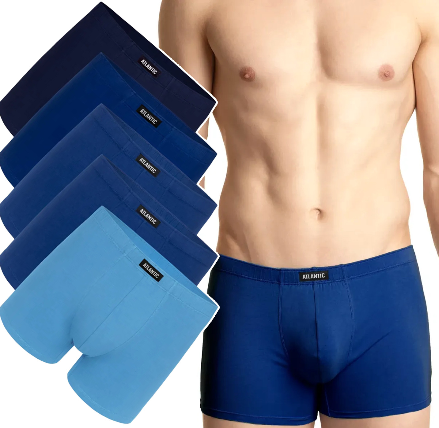 Pánské Boxerky Atlantic 5SMH-002, přiléhavé šortky, 5 Barev M