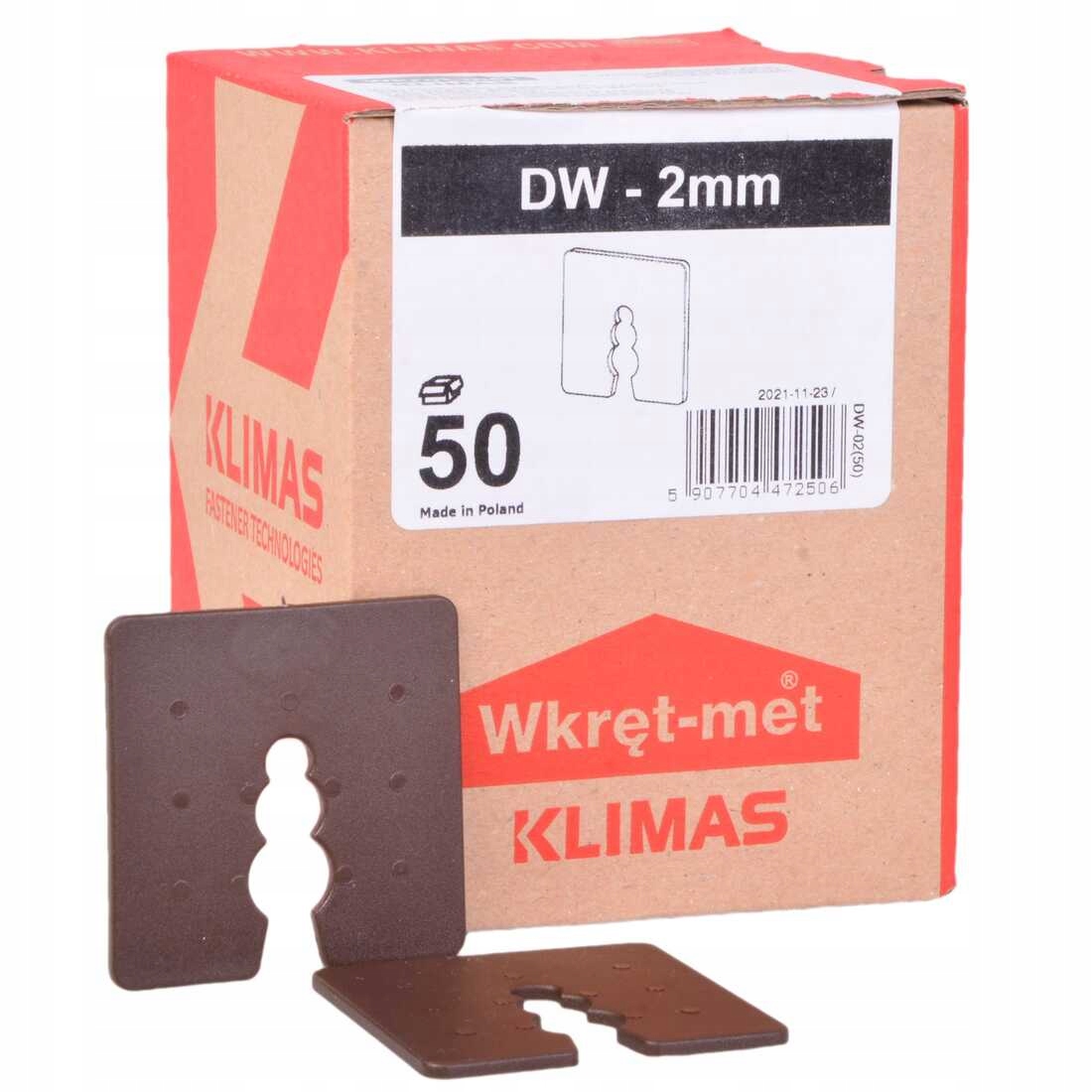 

Podkładki Dystansowe Wyrównujące Dw 2mm 50szt