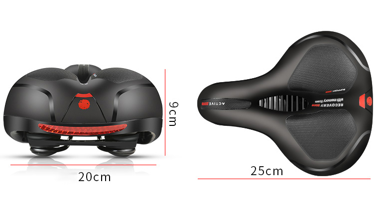 WYGODNE SIODEŁKO ROWEROWE SPORTOWE PIANKA MIĘKKIE Szerokość 200 mm