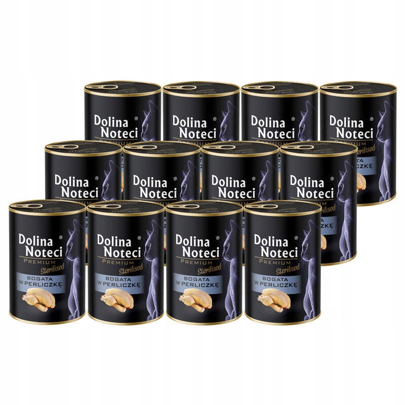 Mokra karma dla kota po sterylizacji Dolina Noteci perliczka 12 x 400 g