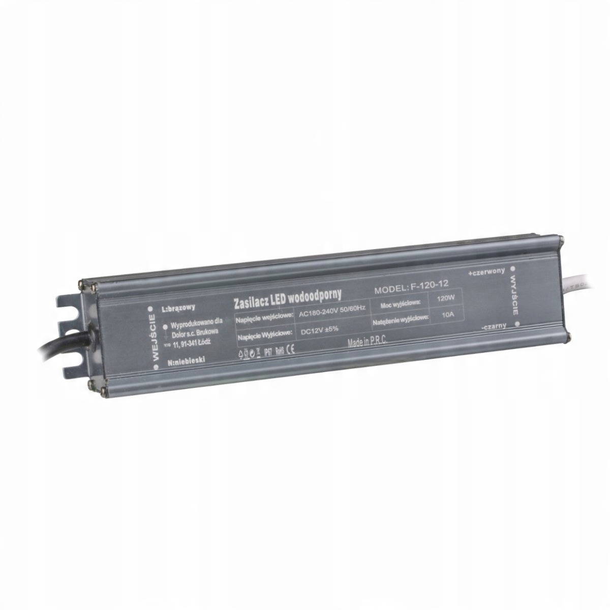 

Zasilacz Led 120W 12V Wodoodporny F-120 Brillo