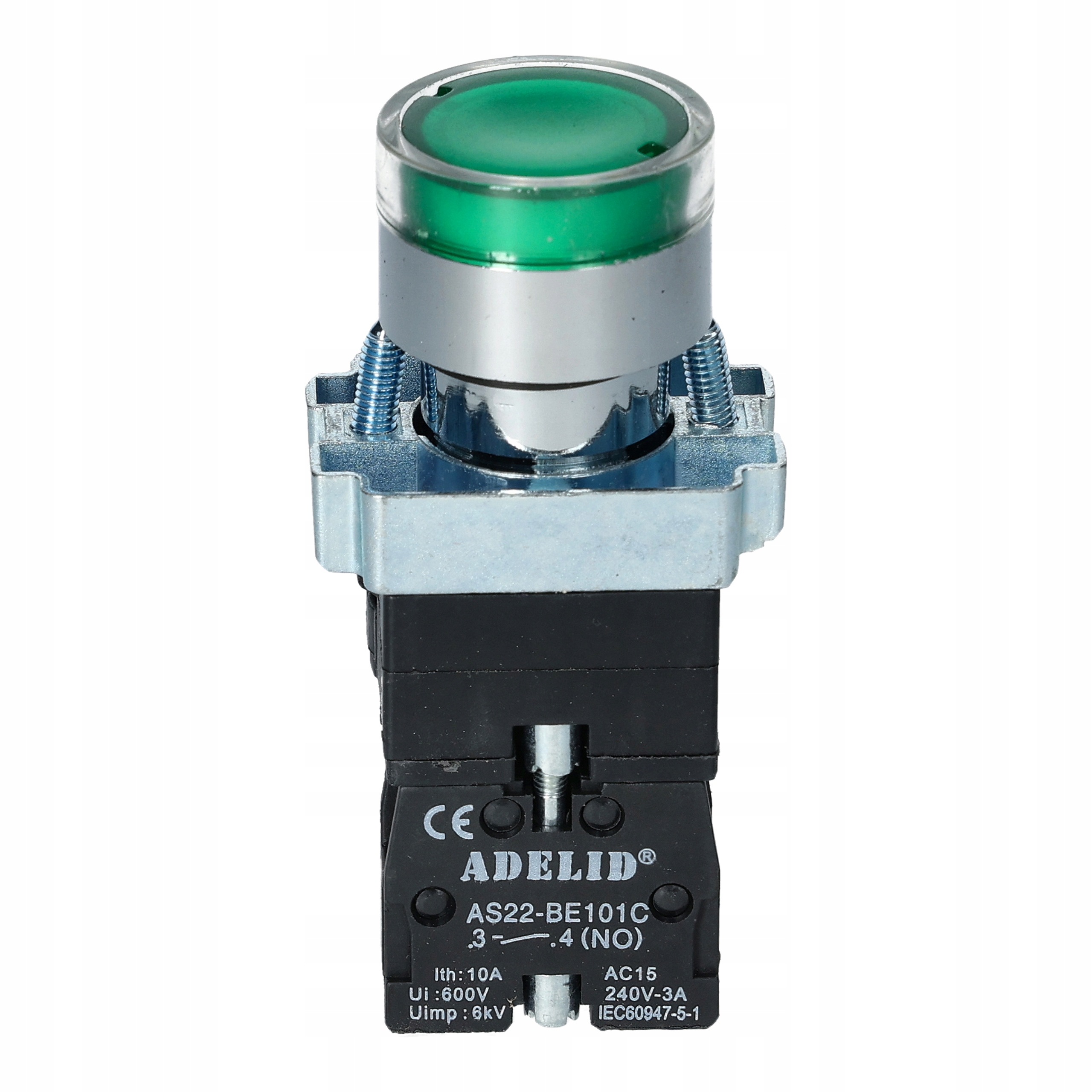 PRZYCISK STEROWNICZY PODŚWIETLANY START ZIELONY Marka Adelid