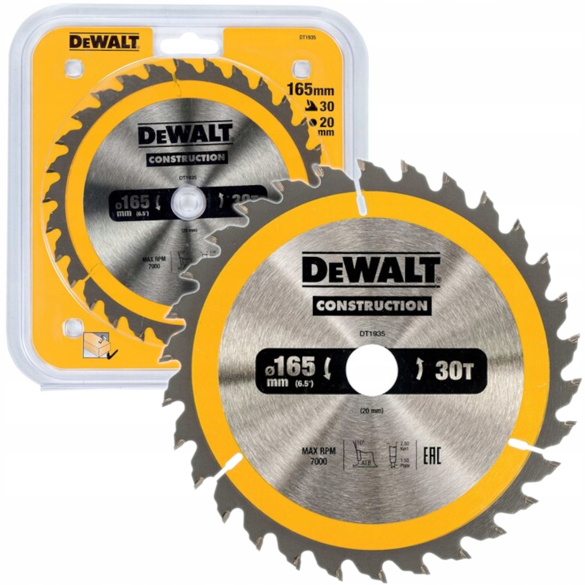 

Tarcza Piła Do Drewna 165x20mm 30z DT1935 DeWALT