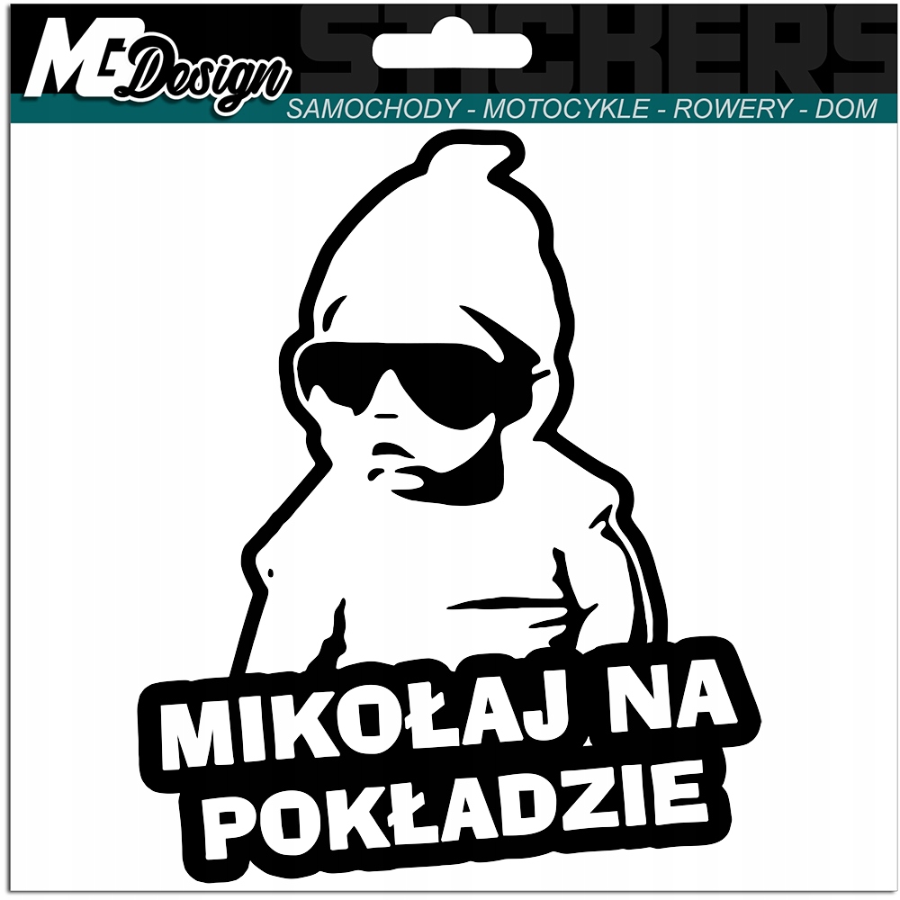 

Mikołaj W Samochodzie naklejka w aucie 18x11 kolor