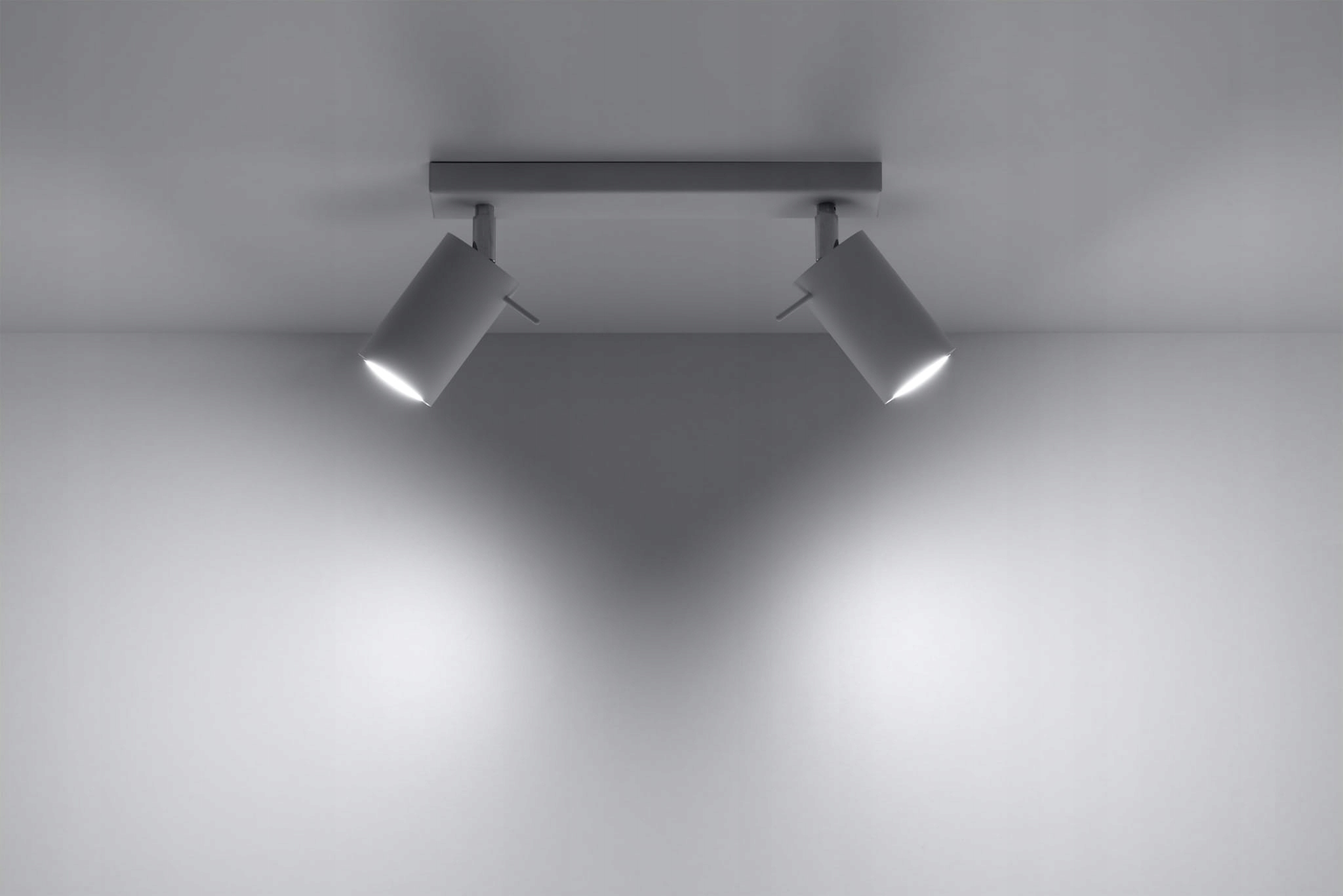 Biały kinkiet listwa regulowana 2xGU10 spot tuba Marka SOLLUX LIGHTING