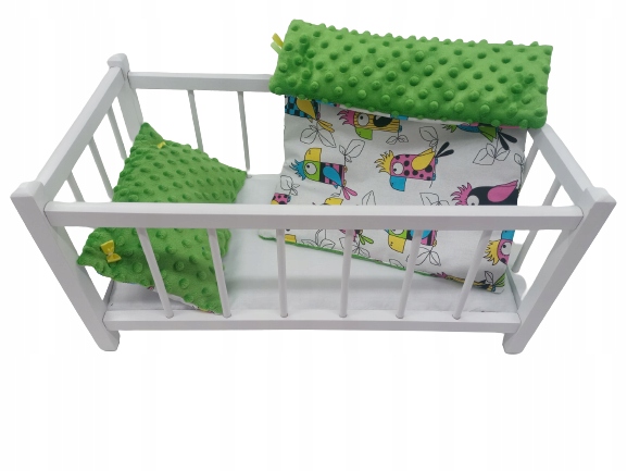 DREWNIANE ŁÓŻECZKO dla lalek + POŚCIEL - PRODUCENT.