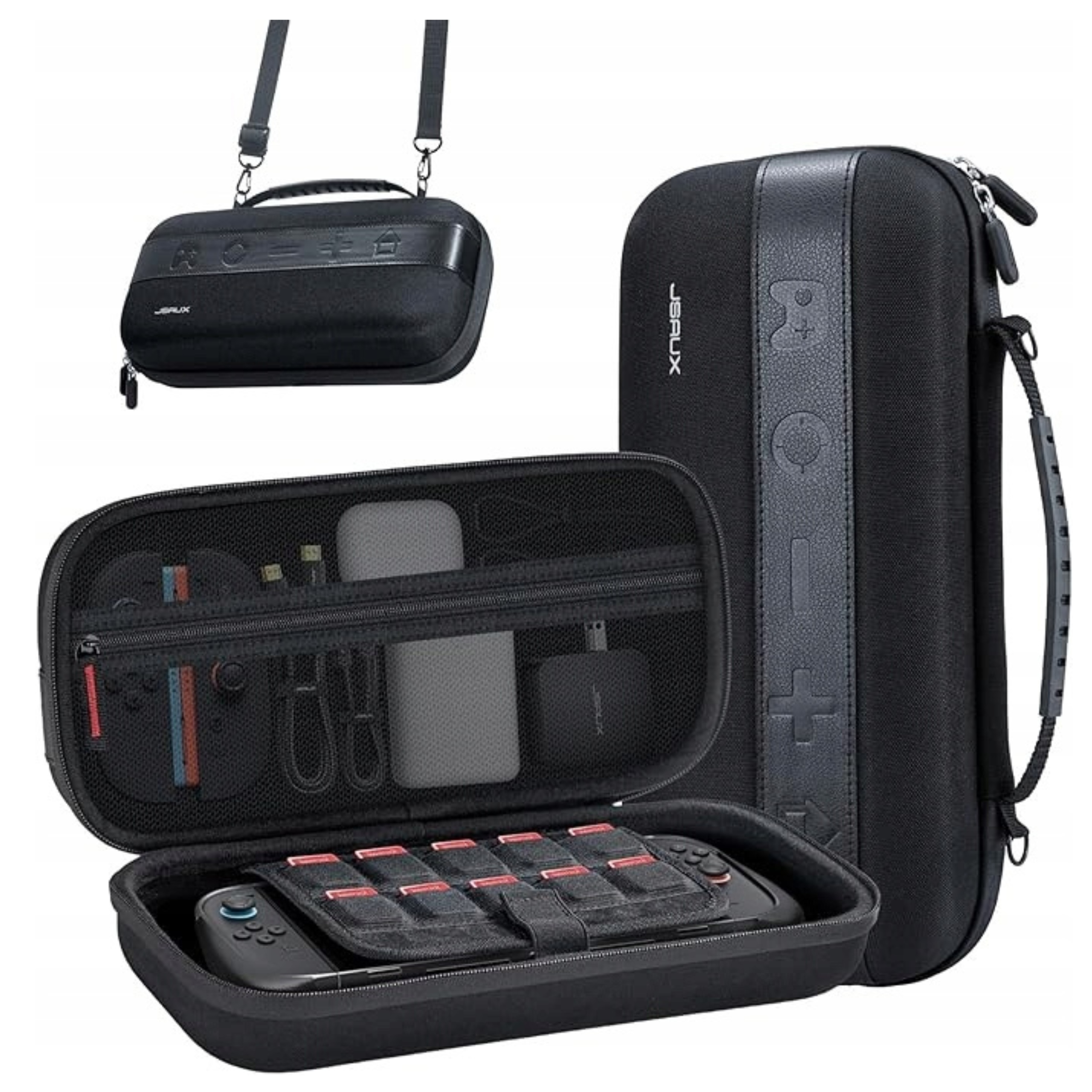 Przenośne Etui Mega Carry Case JSAUX do konsoli Nintendo Switch 2 Czarne
