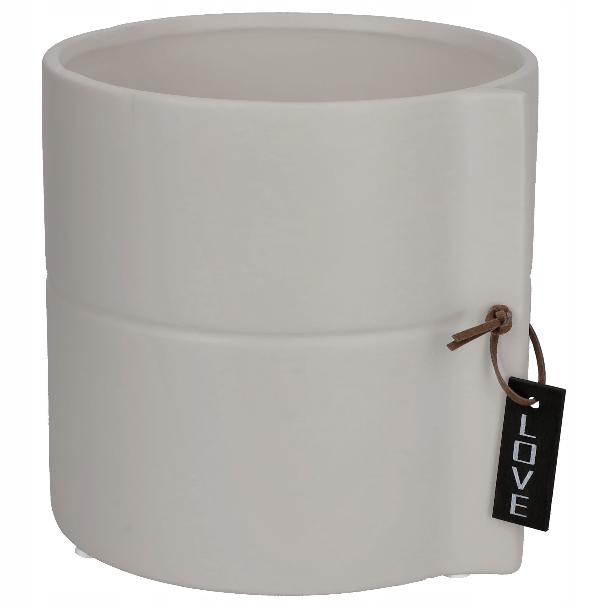 DONICZKA CERAMICZNA 13cm OSŁONKA SZARA