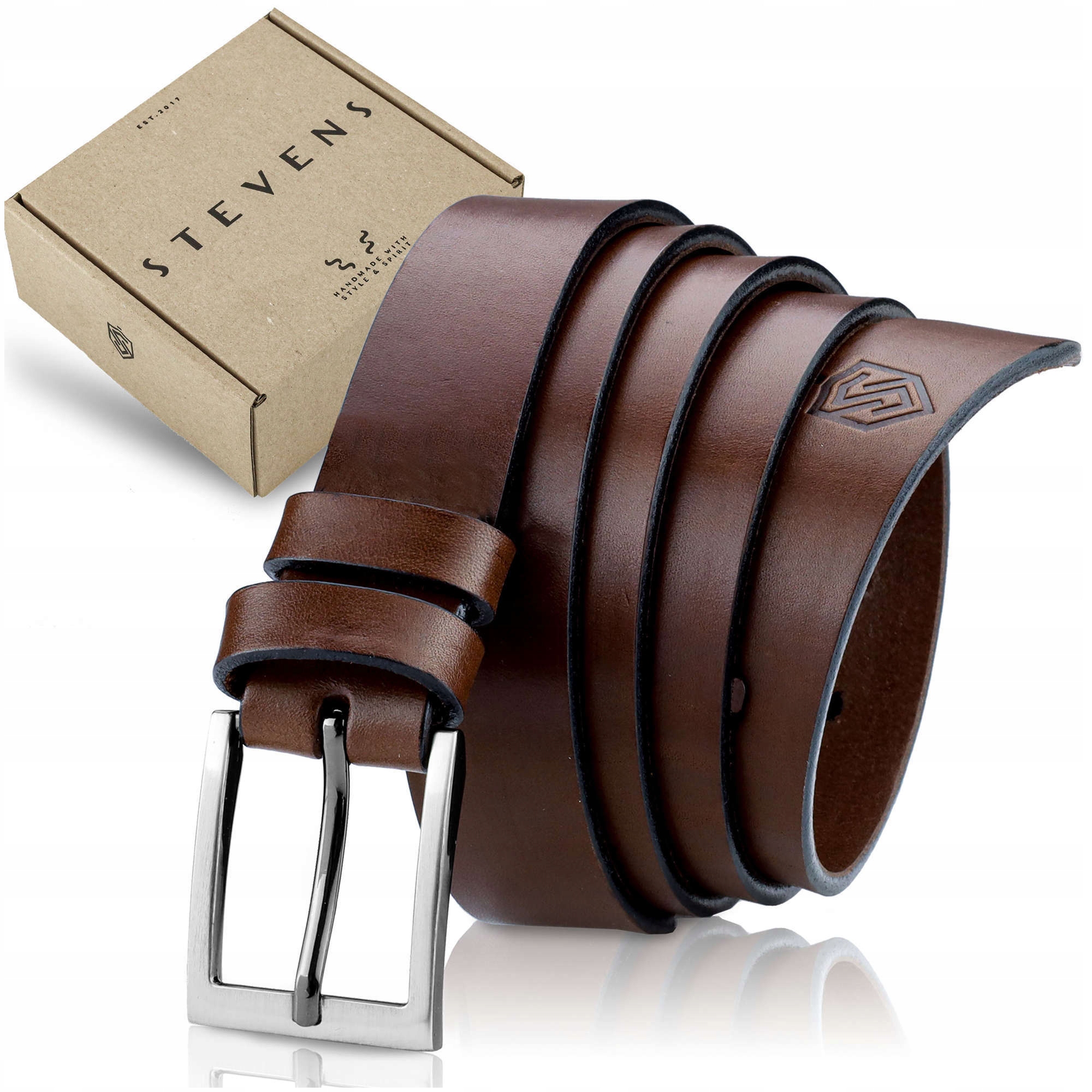 

Stevens pasek skórzany męski damski spodni skóra