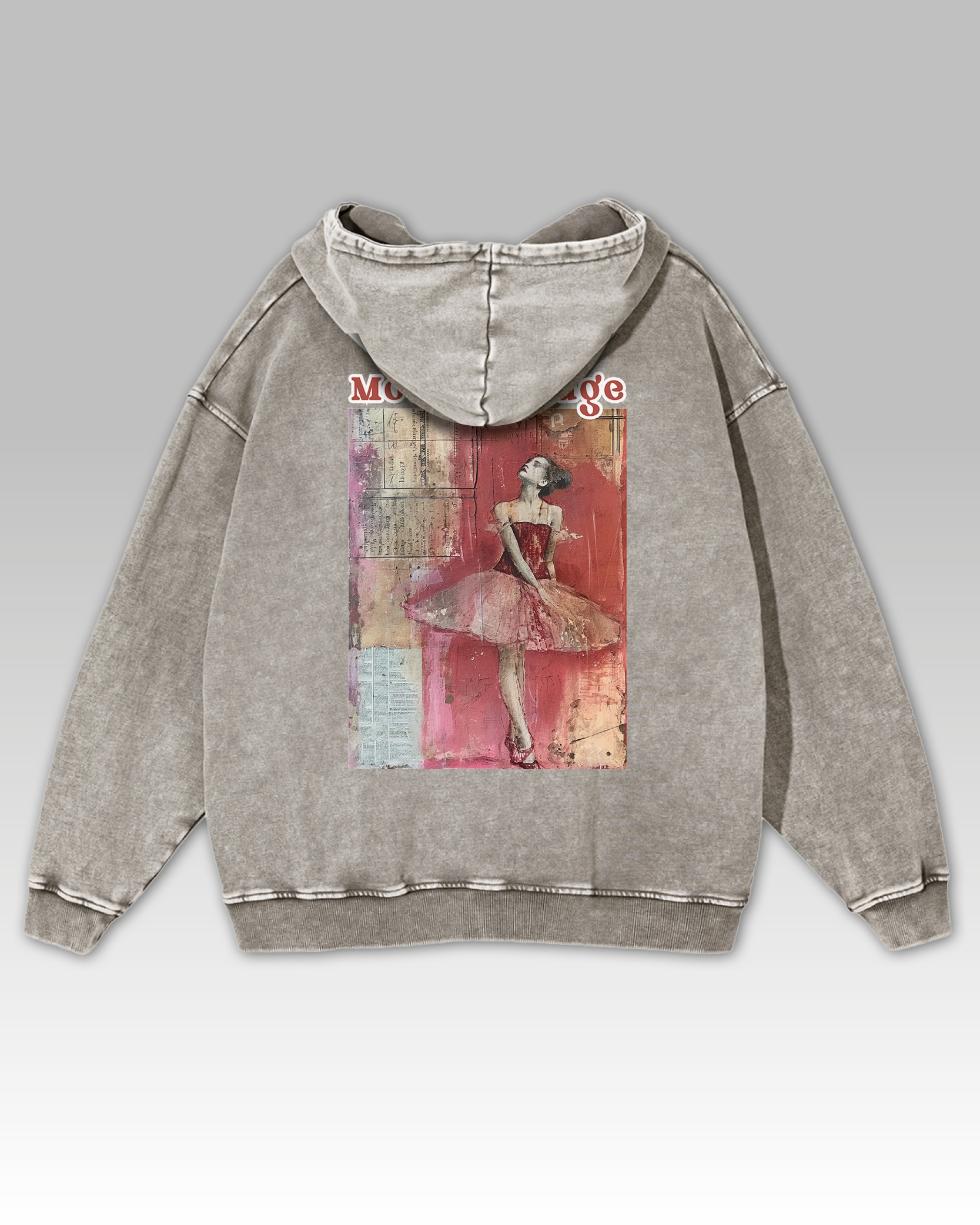 Mikina Moulin Rouge Ballet Tanečnice Baletka Pařížský styl Šedá M