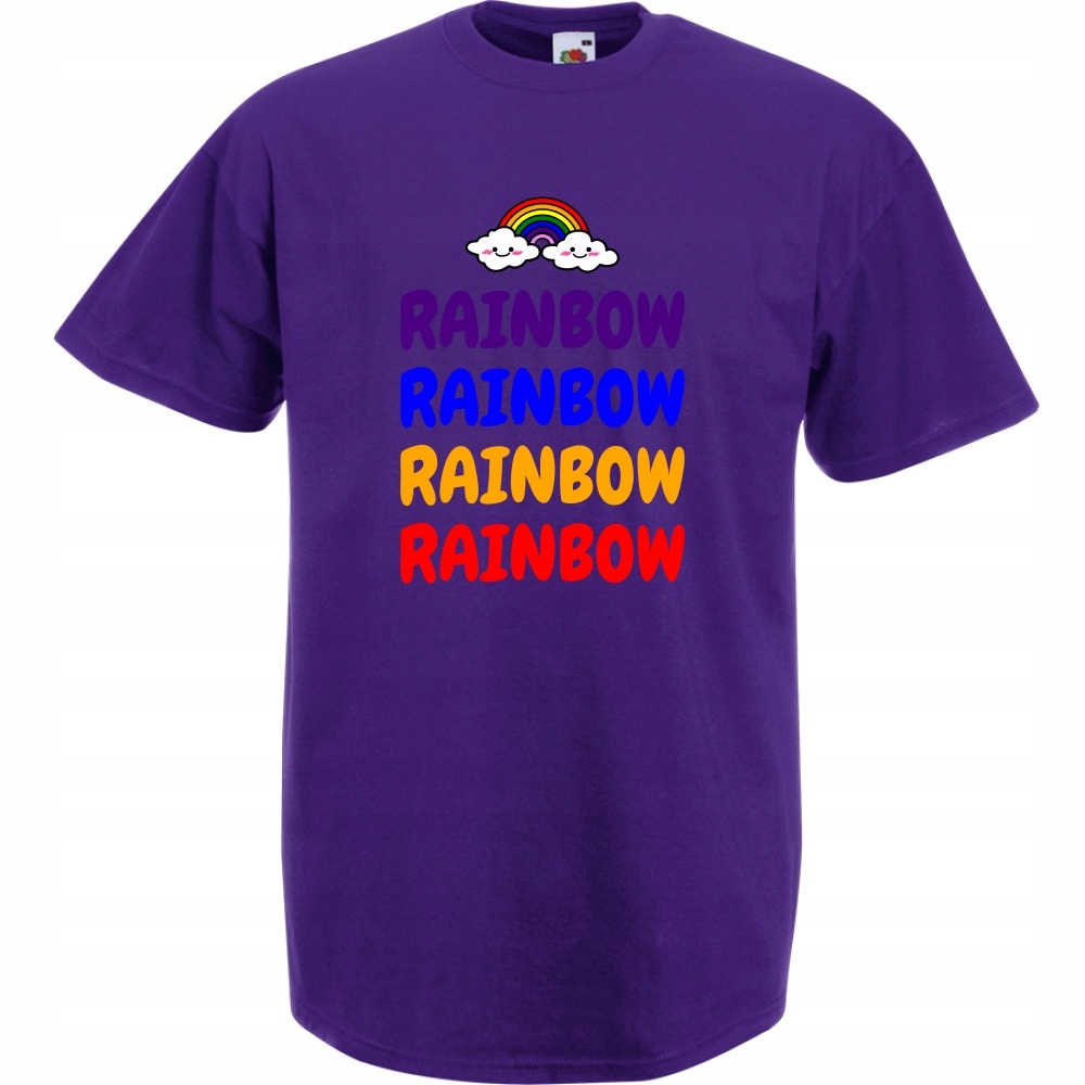 

Koszulka rainbow tęcza chmurki XL fioletowa