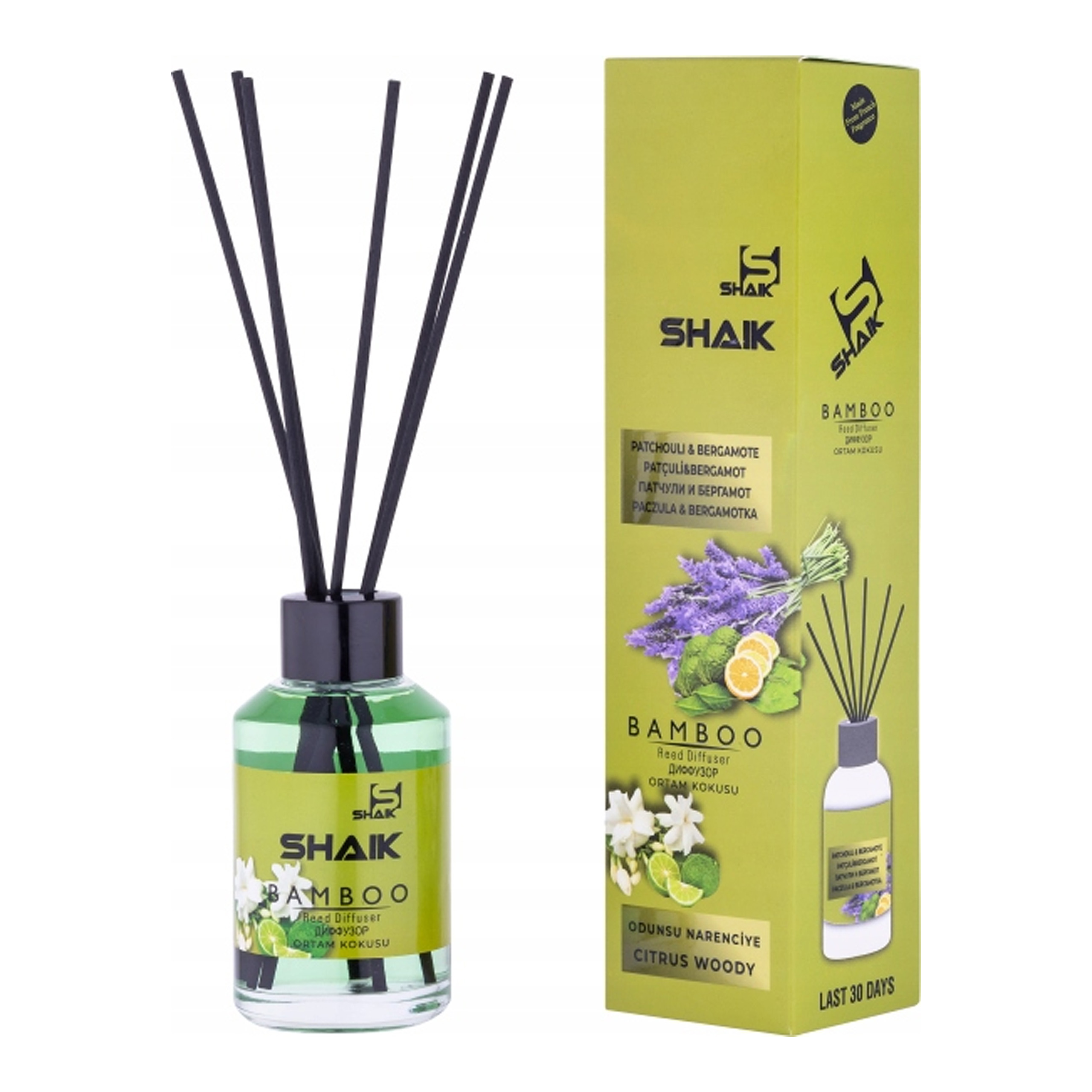 ODŚWIEŻACZ POWIETRZA PATYCZKI SHAIK PACZULA BERGAMOTKA ZAPACH DOMU DYFUZOR EAN (GTIN) 8683181983076