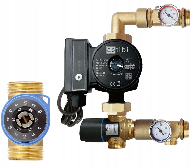 Miešacia Sada Do Rozdeľovača Elektronická Pumpa Ventil Afriso 2,5 m³/h