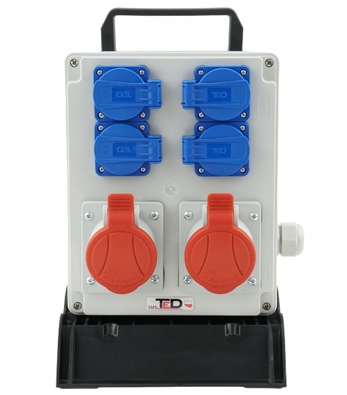 Stavební Rozvaděč Se Stojanem A Rukojetí 2 X 400V 16A/5P 4 X 250V 16A