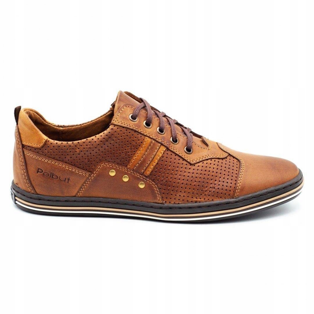 

Buty męskie skórzane casual 1801P camel 42