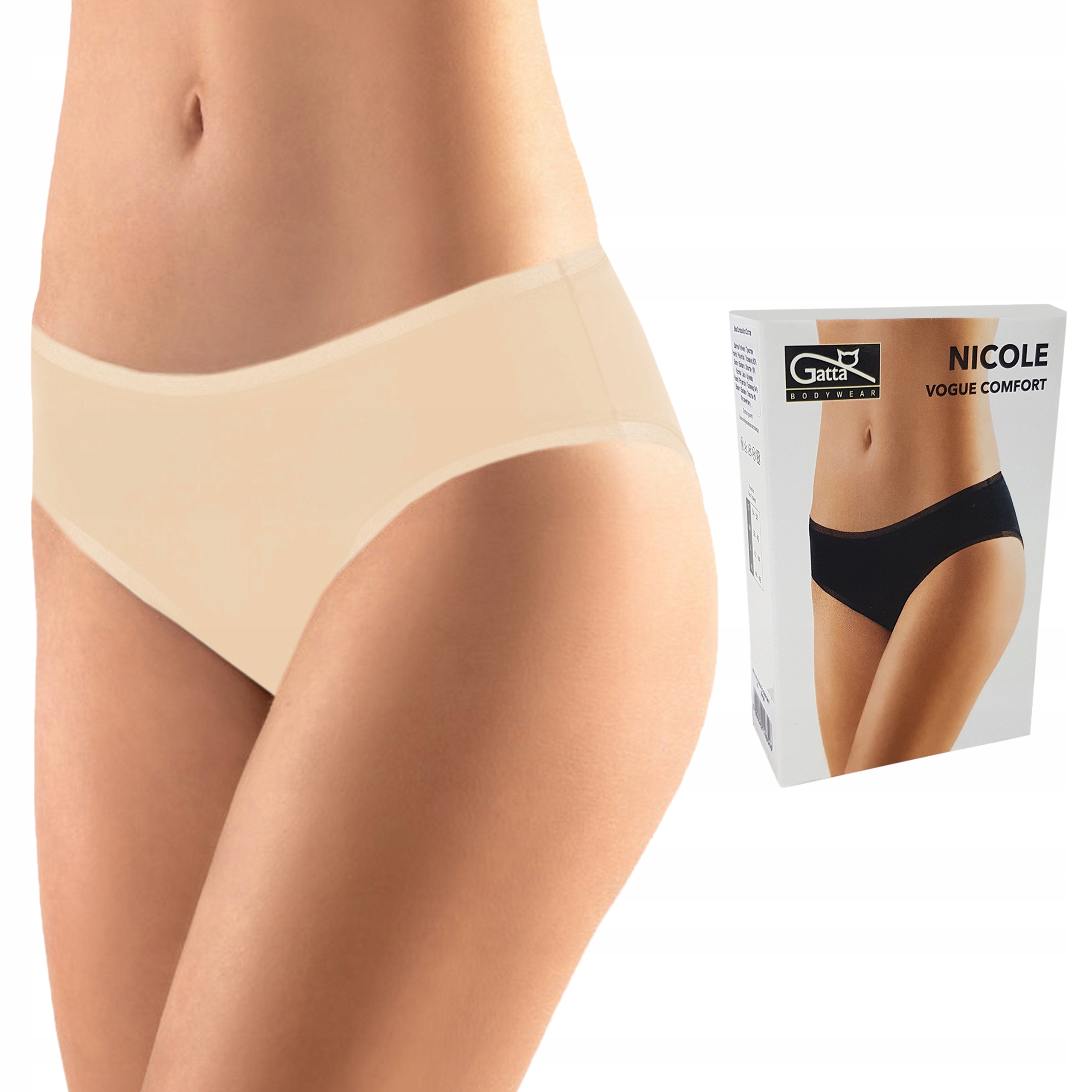 

Gatta majtki, figi Nicole Vogue Comfort, beżowy XL