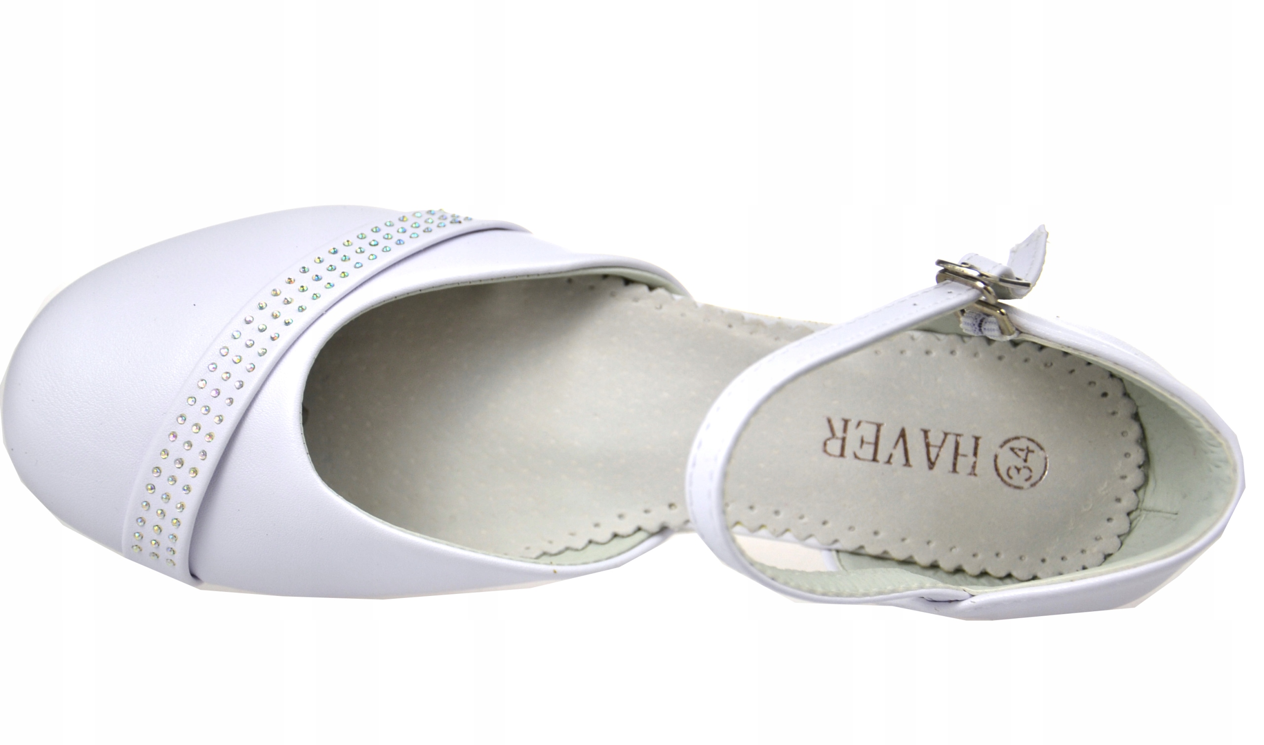 %New% PANTOFELKI Komunijne Obcas Wsuwane BIAŁE r35 Rozmiar (new) 35