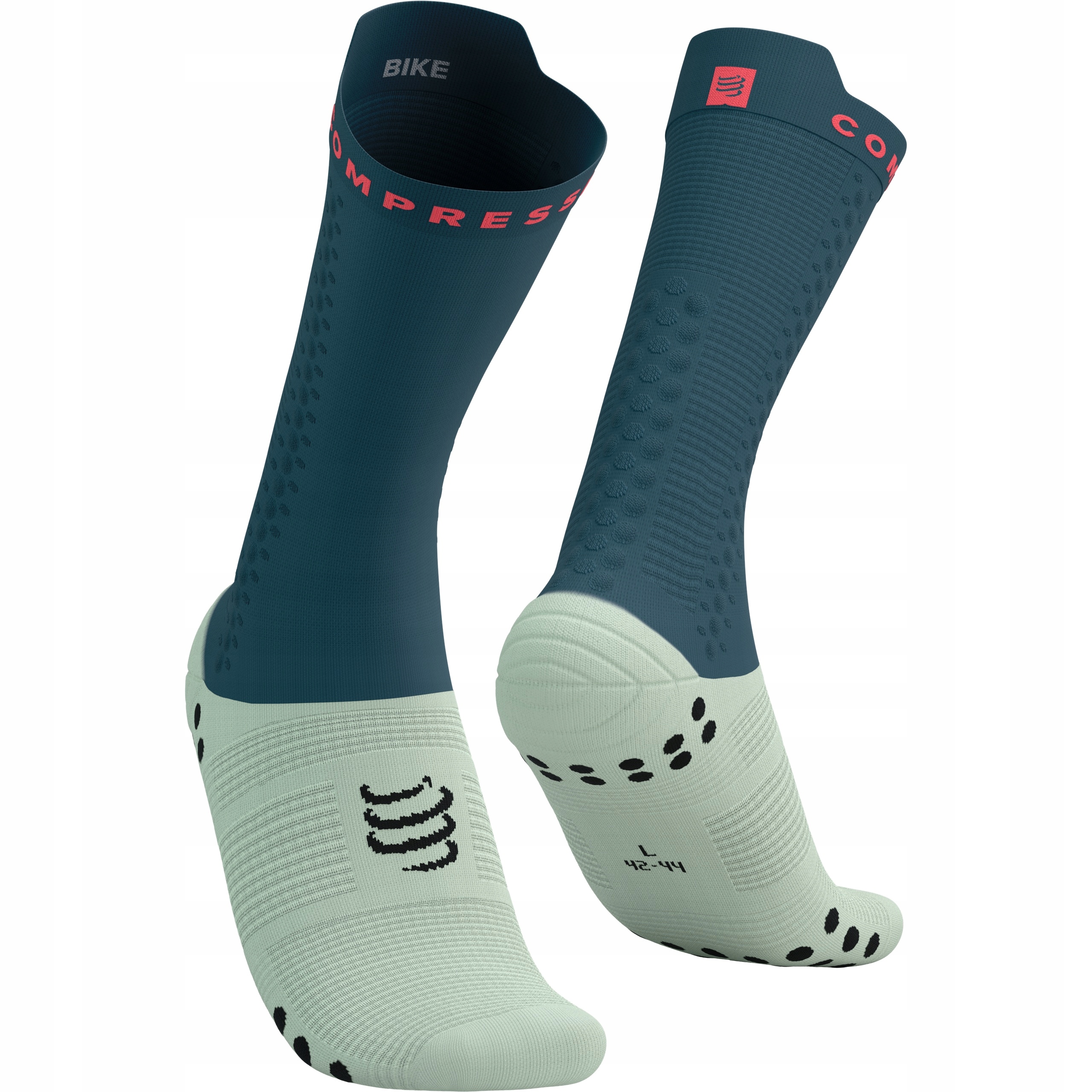 Skarpetki rowerowe Compressport niebieski