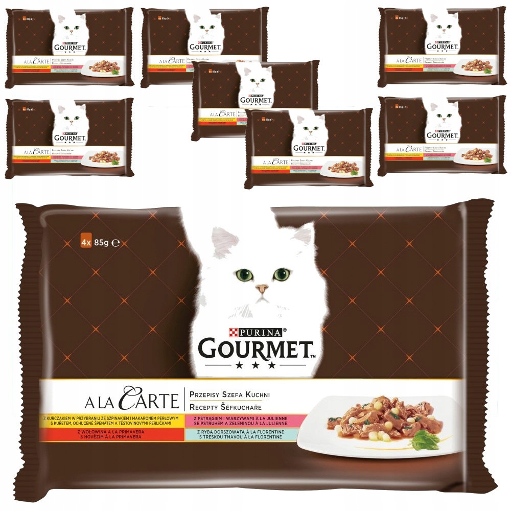 Purina Gourmet Krmivo MIX 4 Příchutí Pro Kočky 32x85 g
