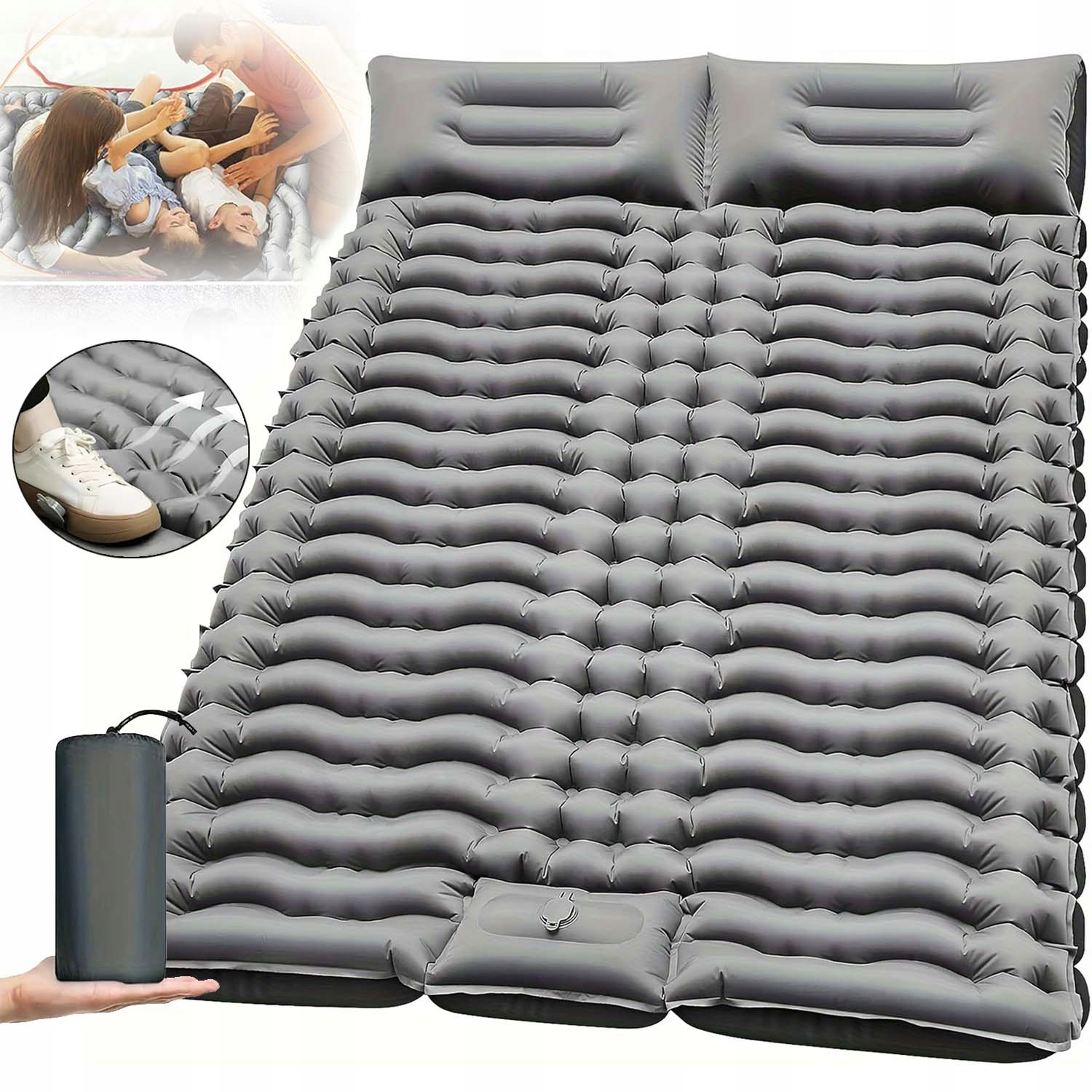 Dvojitá Matrace S Nafukovací Podložkou A Zabudovanou Pumpou