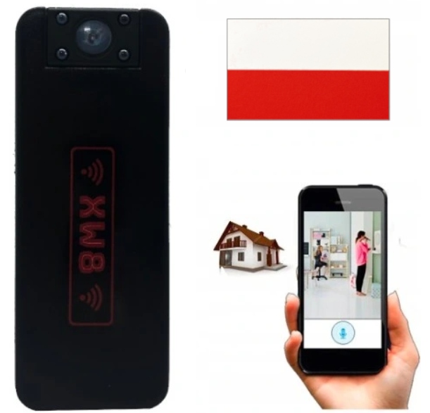 Mini kamera draVires WiFi bezdrôtová špionážna Full Hd nálepka