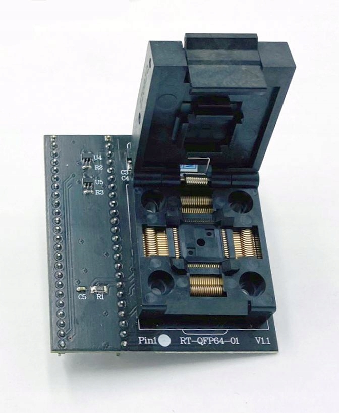 Adapter QFP64 TQFP64 0.5 ZIF dla iFix RT-809h Model Adapter QFP64 TQFP64 0.5 ZIF dla iFix RT-809h