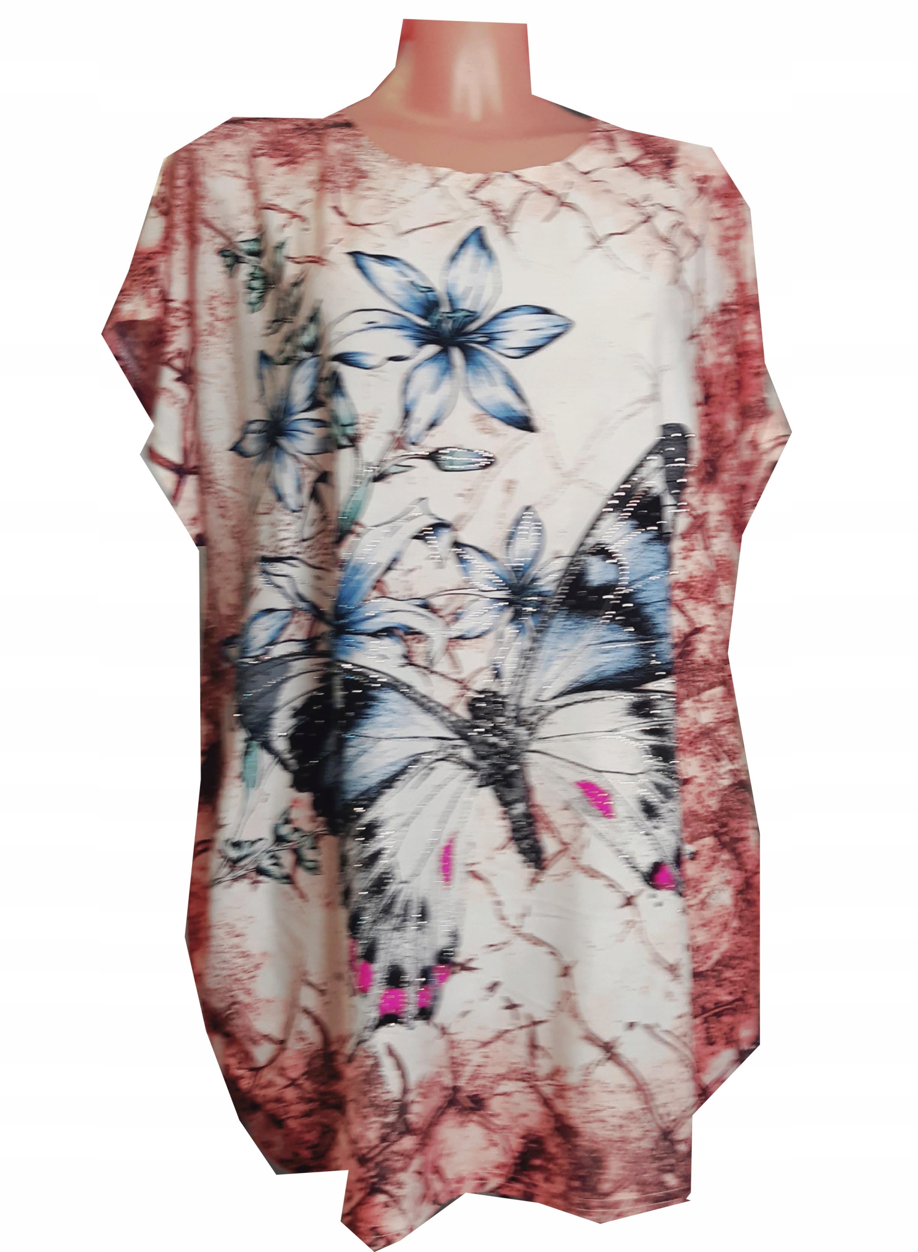 

Bluzka Tunika cyrkonie kobieca motyl L/XL