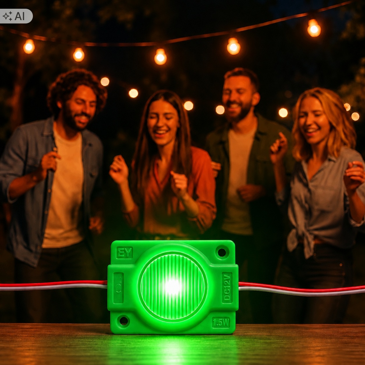 Zielony moduł LED SMD o strumieniu świetlnym około 108 lumenów na metr kwadratowy