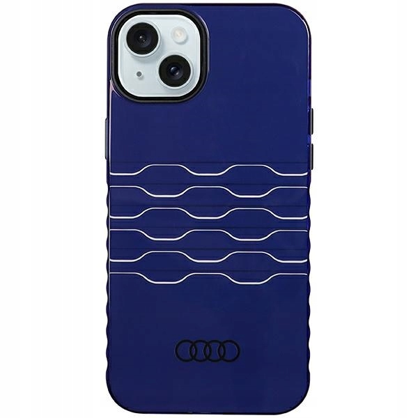 Pouzdro pro Audi IML MagSafe Case iPhone 15 Plus 14 Plus 6.7" modré/navy