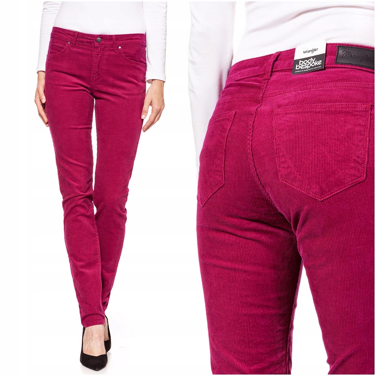 

Wrangler Slim Damskie Spodnie Sztruksowe W27 L32