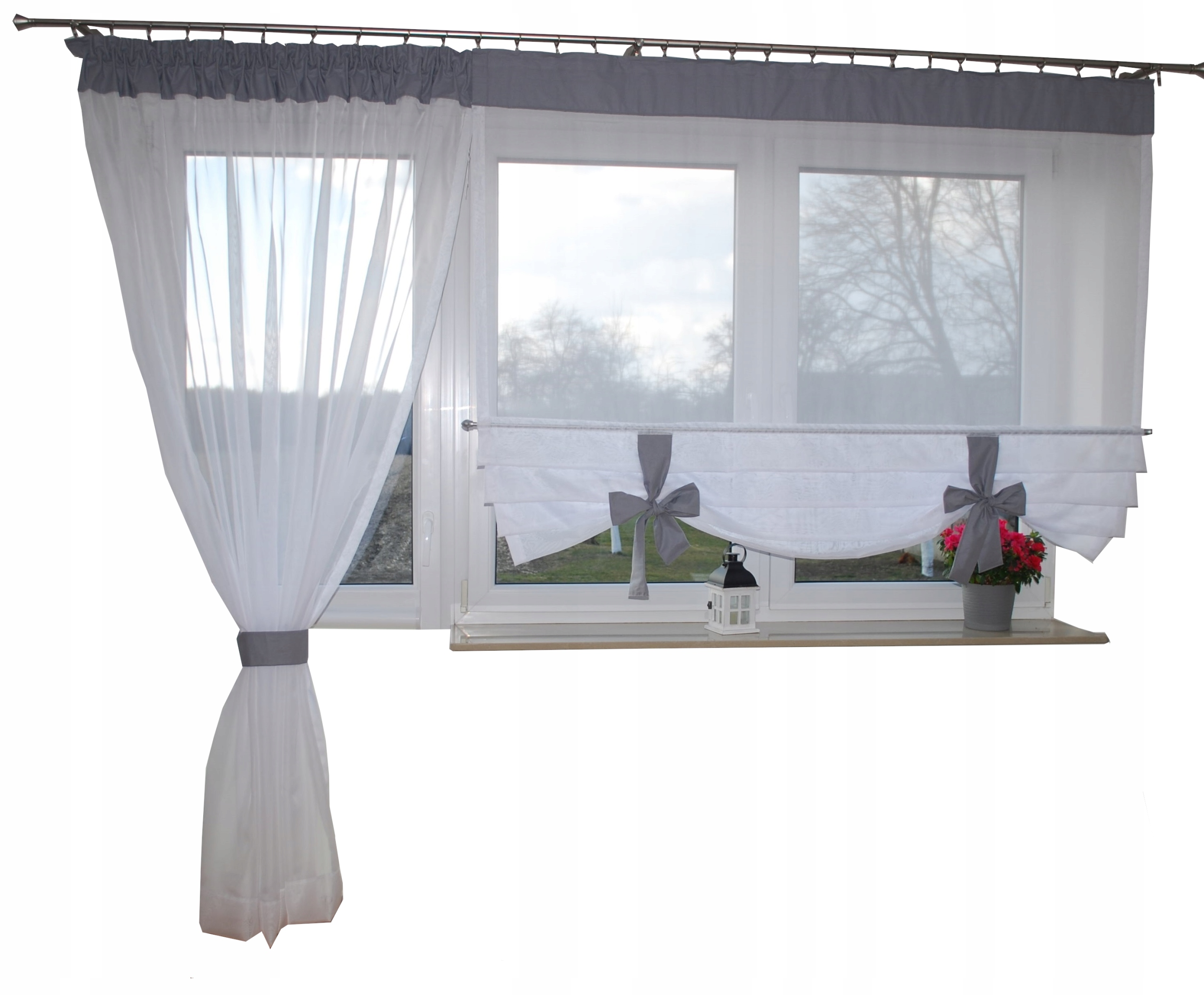 

Komplet balkon panel ekrany rolety szary Ala k.280