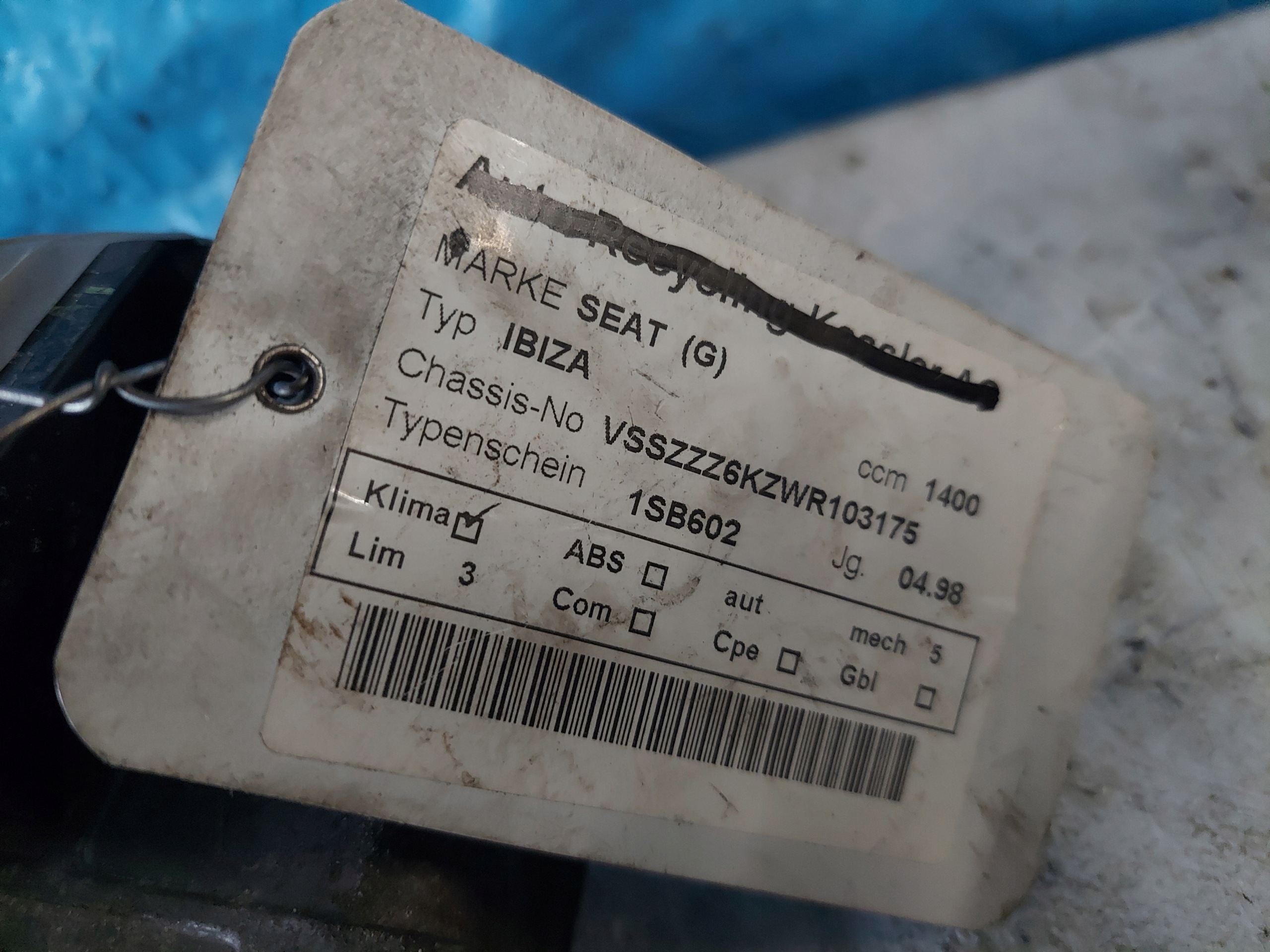 SEAT IBIZA 1.4 B 6K0906027E unité de commande électronique uce moteur