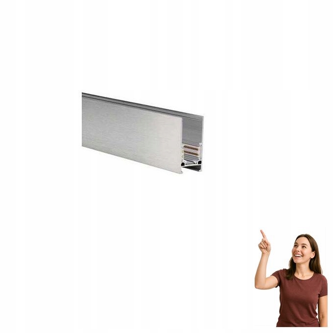 Magnetický kabel 1 m stříbrný 2 koncové krytky Alfa Track Magnet