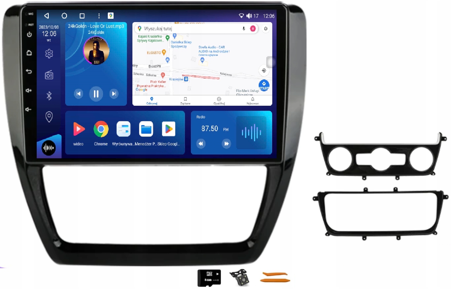 Rádio Android Navigácia M8120 Qled Carplay Lte Gps Vw Jetta 6 VI 10-18