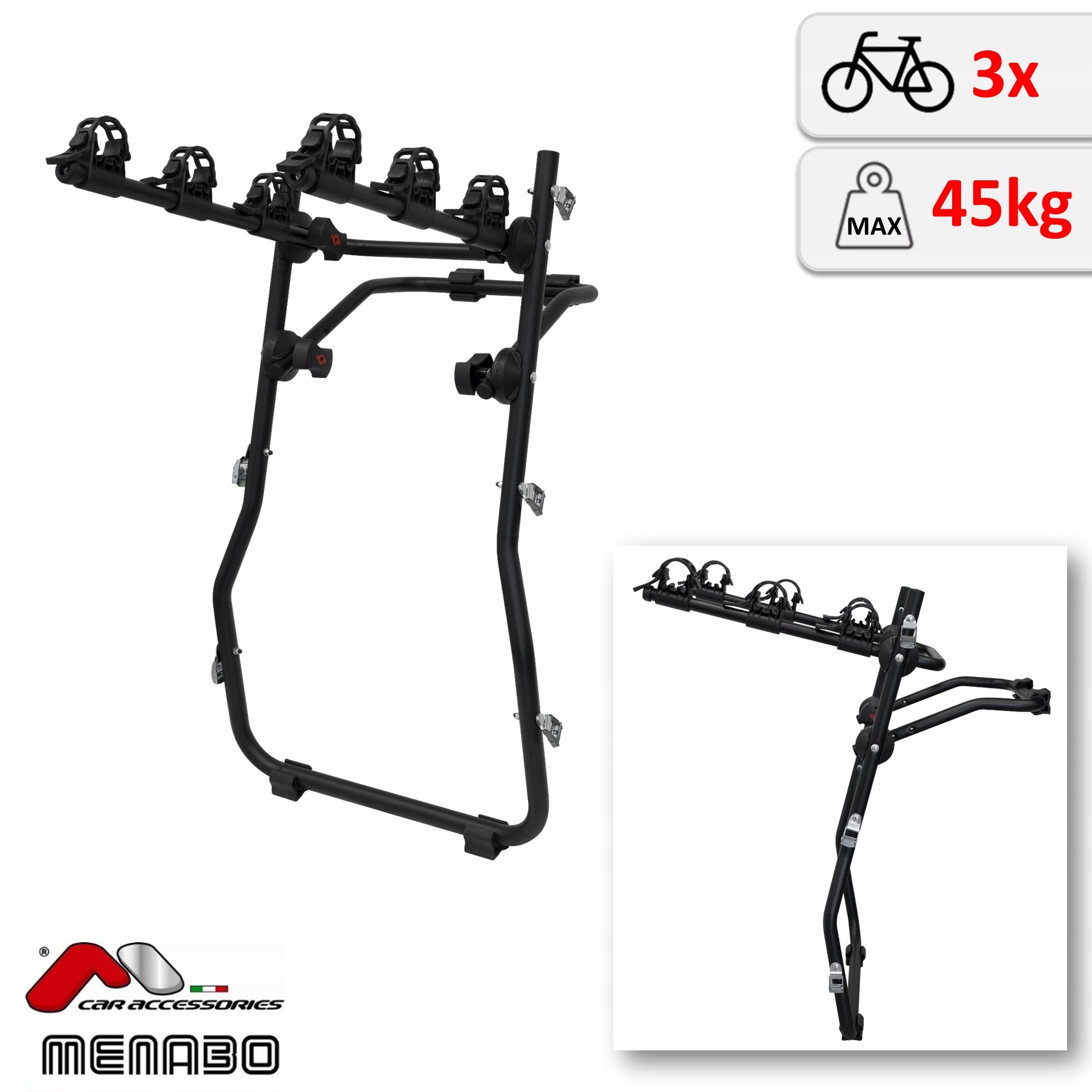 ДЕРЖАТЕЛЬ ДЛЯ ВЕЛОСИПЕДА MENABO VIPER ДЛЯ 3 ВЕЛОСИПЕДОВ