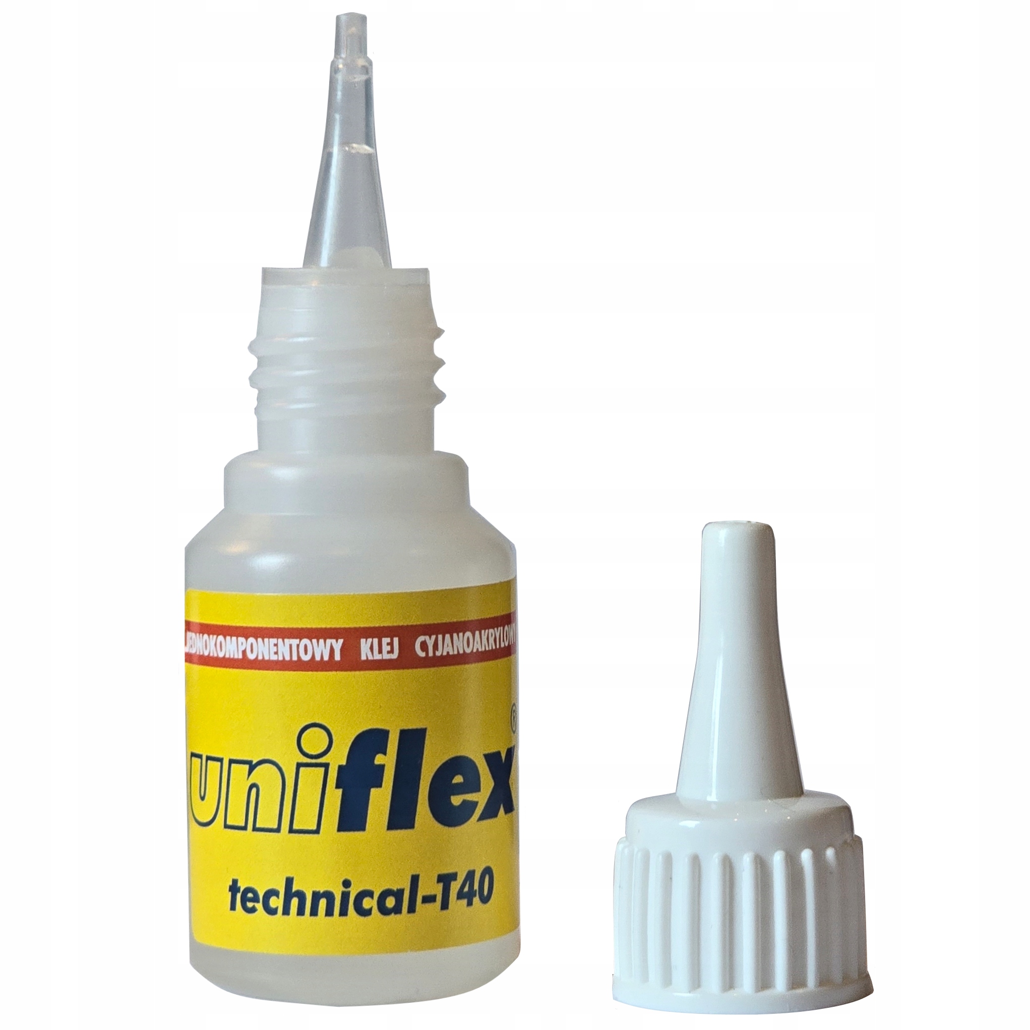 Klej Sekundowy Uniwersalny Szybkoschnący Bezbarwny Uniflex T40 20g