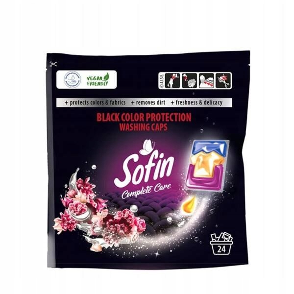 Levně Kapsle na praní Sofin Černé 24 ks