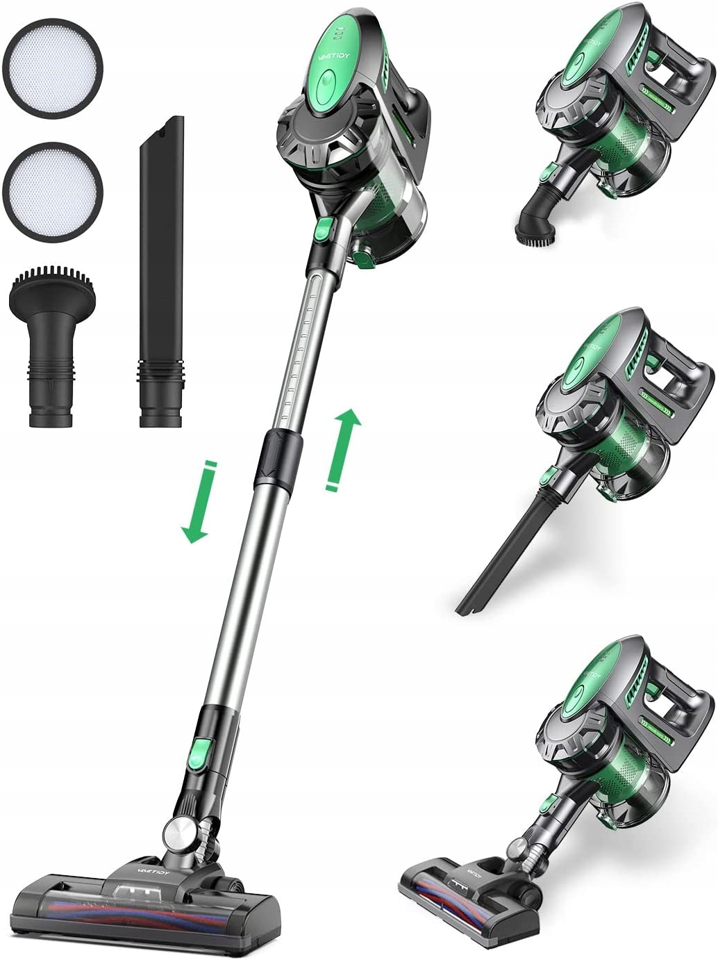 Odkurzacz pionowy Vactidy V8 srebrny/szary