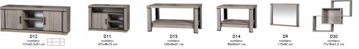 REGAŁ stojący szuflady półki truflowy DALLAS D-23 Wysokość mebla 192 cm