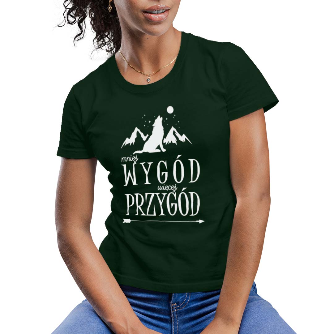 

Koszulka damska w Góry Mniej Wygód Więcej Przygód