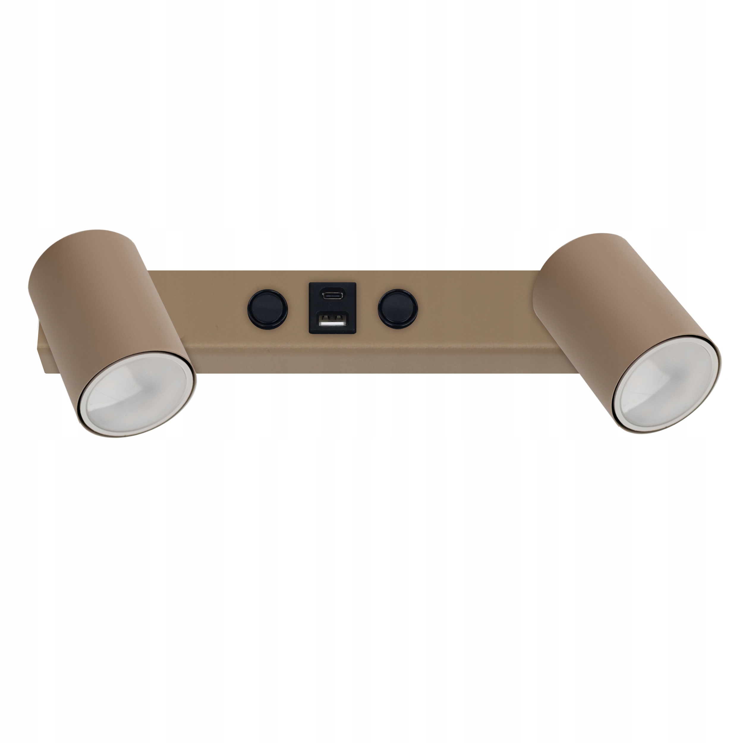 Nástenné svietidlo TK-Lighting 2 béžové reflektory s Usb konektorom GU10 Led
