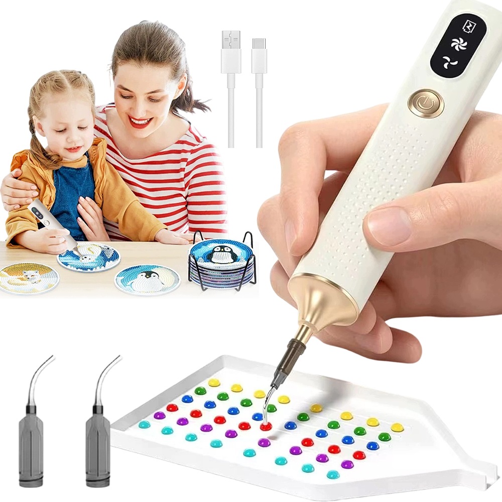 Diamantová Výšivka Sada Pen Typu C Suction Silné A Jemné Režimy Ergonomie