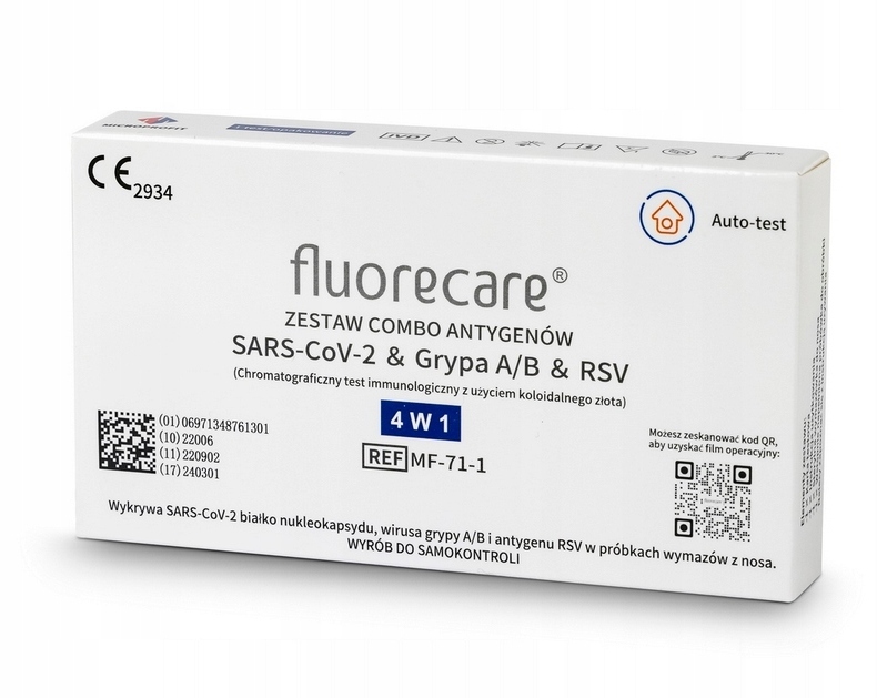 Тест FLUORECARE COVID-19 Grypa AB RSV Combo 4w1 у производителя MF-71-1