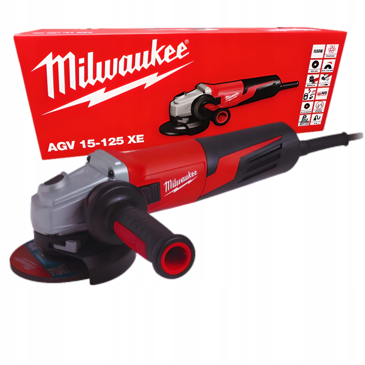 Milwaukee AGV15-125XE Szlifierka kątowa z regulacją 4933428127