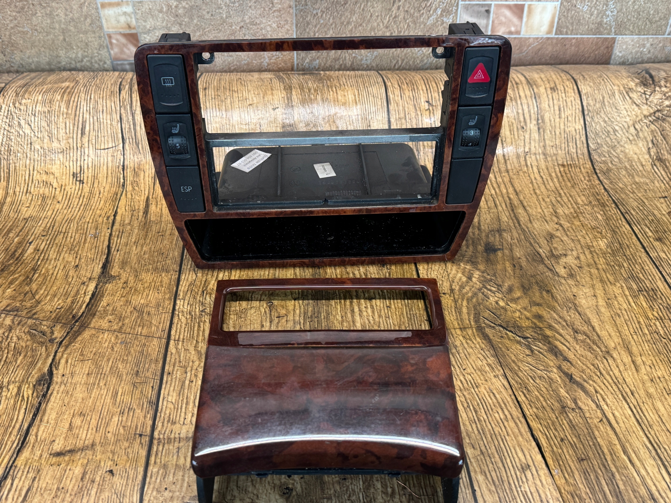 RAMKA RADIA PASSAT B5 FL DREWNO DREWNIANA 1 DIN POPIELNICZKA /