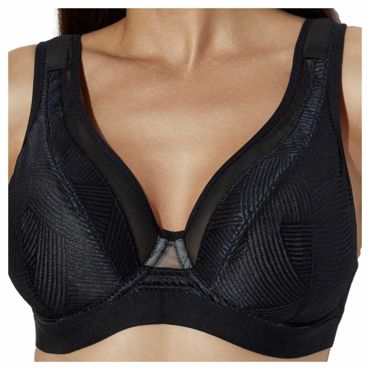 Ava pohodlná podprsenka s širokými ramínky soft 2307 černá plus 75J