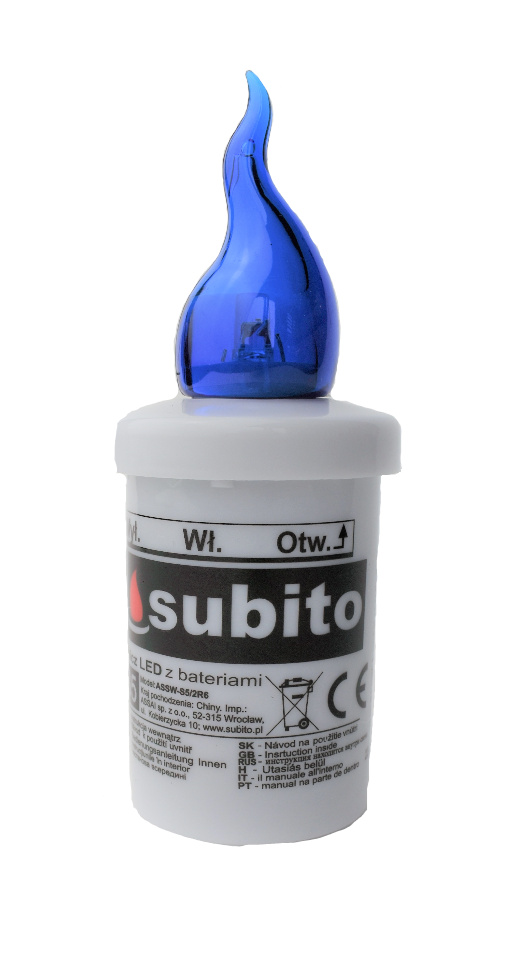 

Wkłady Do Zniczy Led 11CM Subito S5 Niebieski